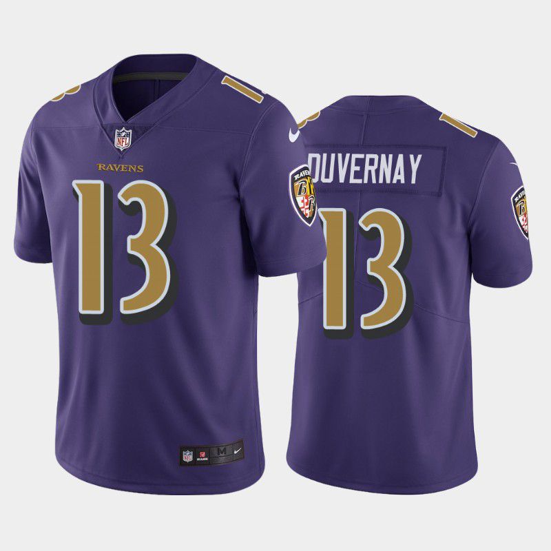 Men Baltimore Ravens #13 Devin Duvernay Nike Purple Color Rush Limited NFL Jersey->baltimore ravens->NFL Jersey